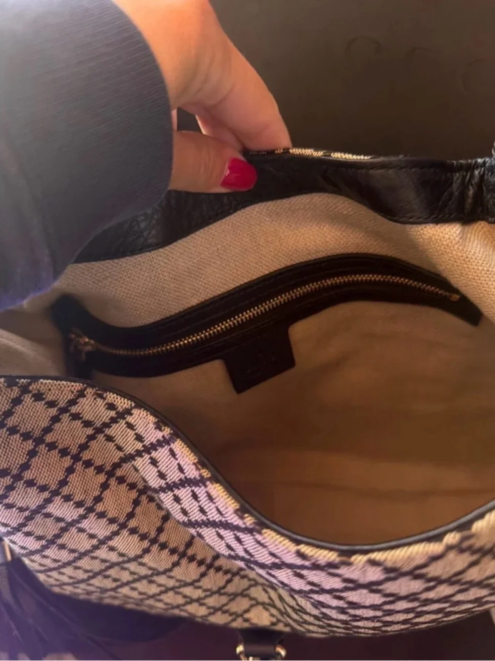GUCCI Jackie Diamante canvas bag - Picture 11 of 14
